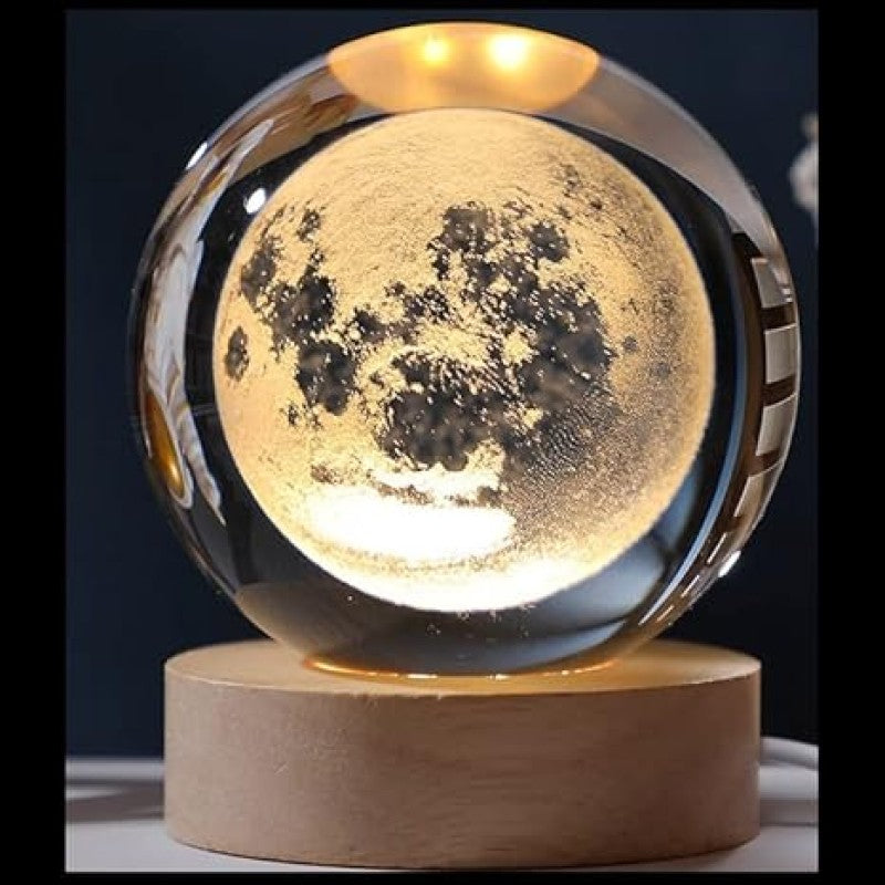 AuraSphere™ – Enchanted 3D Moon Crystal Night Lamp