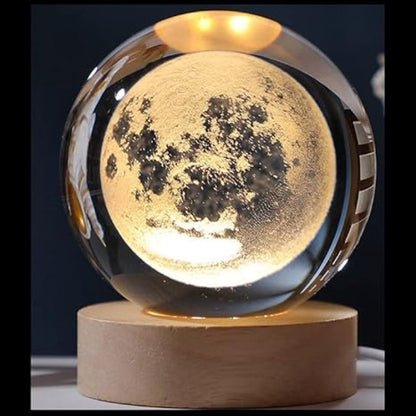 AuraSphere™ – Enchanted 3D Moon Crystal Night Lamp