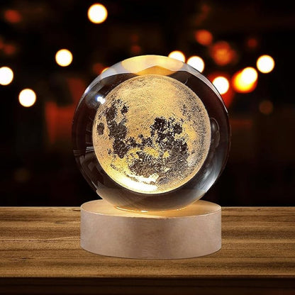 AuraSphere™ – Enchanted 3D Moon Crystal Night Lamp